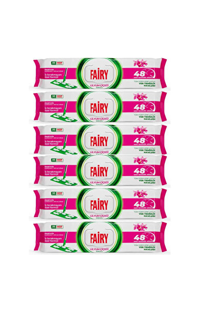 Fairy مناديل باور وايبس لتنظيف الأرضيات، متوافقة مع الممسحة، 50 منديل | برائح...