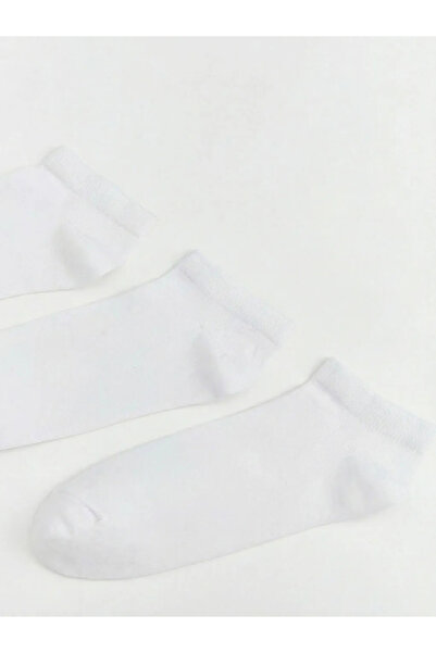 LC Waikiki Λευκές ανδρικές κάλτσες μποτάκια 3 τεμαχίων