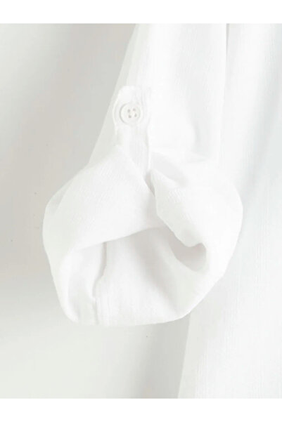 LC Waikiki Λευκό πουκάμισο για αγόρια από γαμπαρντίνα