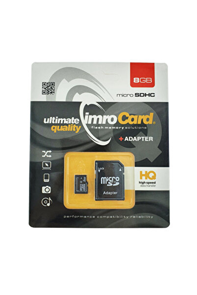 Imro 8GB Class 4 microSDHC Memory Card + SD Adapter, 01546, for Digital Camer...