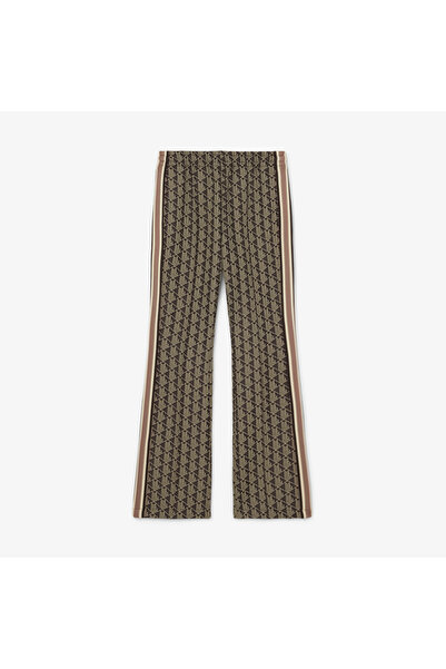 Lacoste Kadın Flare Fit Monogram Kahverengi Eşofman Altı