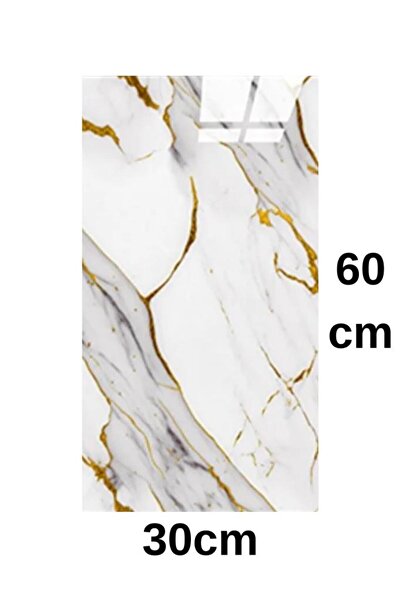 Renkli Duvarlar Shiny Yaldızlı Mermer Desenli 30x60cm Yapışkanlı Mutfak Banyo Kaplama Köpük Duvar Paneli Kağıdı ls60