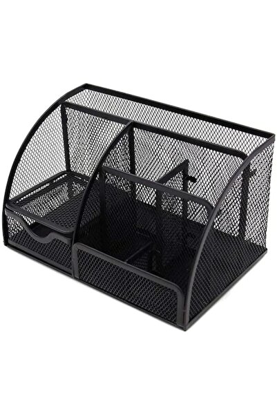 verk group Metal Organizer for Office, Zola, 6 Compartments, Black Mesh