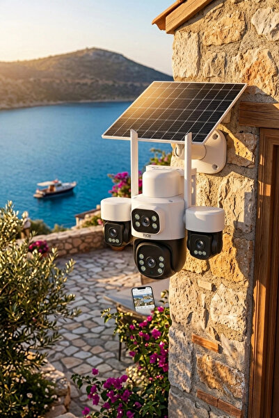 inox -X14 4 Lens E-Sim/Wifi Solar Güvenlik Kamerası