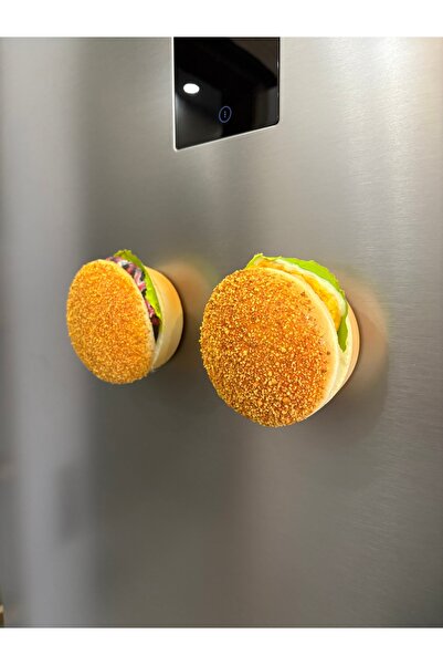 Bonila Handmade Yumuşak Tatlı Dekor: 2’li Hambuger ve Tavukburger Magnet ve M...