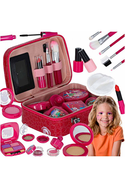 Ikonka Briefcase makeup kit for girls, with 22 accessories included, size 19....