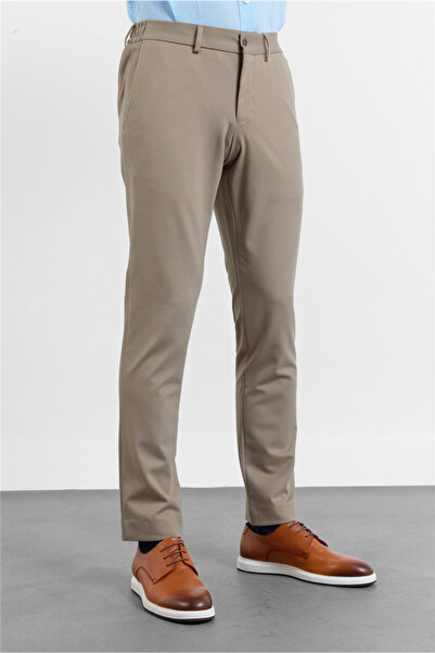 İmza Mink Side Pocket Knitted Slim Fit Stretchy Jogger Pants Trousers 1003260173