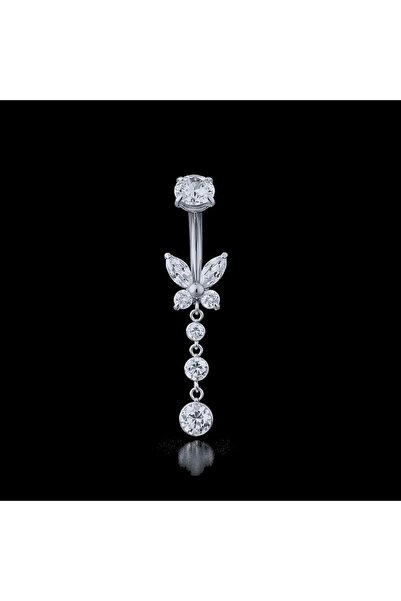 Rupen Kraft Işıl Işıl Sallantılı Kelebek Model Göbek Piercingi Kelebek Piercing
