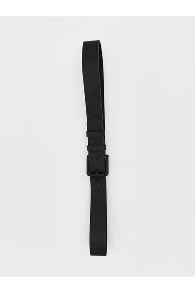 LC Waikiki Black Leather Look Men's Belt