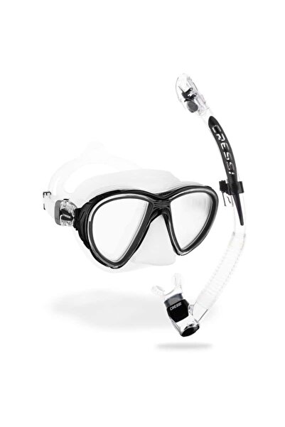 Cressi-Sub QUANTUM PROFESSIONAL SNORKELING SET + ITACA ULTRA DRY CLEAR/BLACK