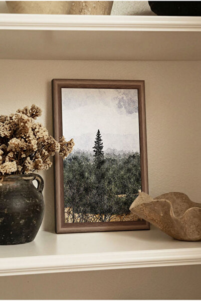 Zevahir Mobilya Dekorasyon 1 Piece of Nature View Forest Vintage Mdf Painting...