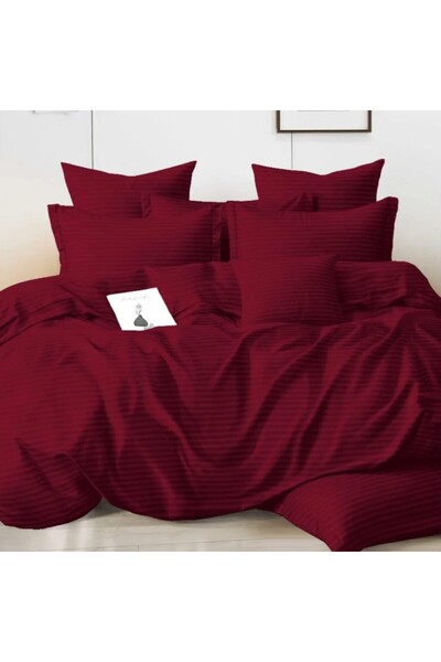 Sonia-home Damask Duvet Cover Set , 100% Cotton, 6 pieces, Solid Color, Stret...