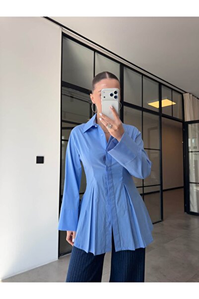 BB Bensu Buyruk ΜΠΛΟΥΖΑ ΜΕ ΤΣΕΡΤΣΙΝΙΑ ΚΑΙ ΒΟΛΑΝΑ ΜΠΛΕ