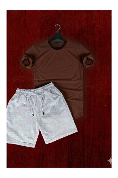 SILATU Plain T-Shirt Shorts Set Without Print