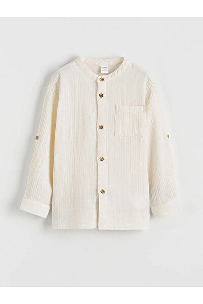 LC Waikiki Бежова риза с съдийска яка за момчета