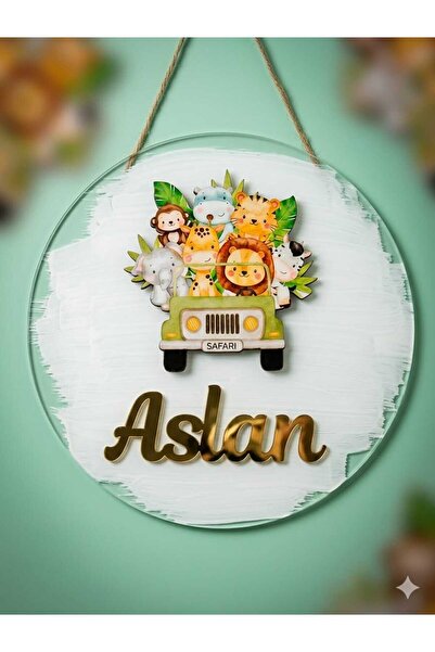 kadan enerji ve güvenlik sistemleri Aslan FİL Zürafa Kapı Süsü-isme Özel Bebe...