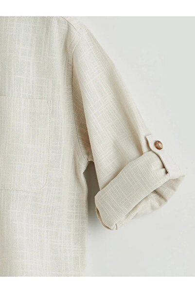 LC Waikiki Gray Judge Collar Boy's Shirt