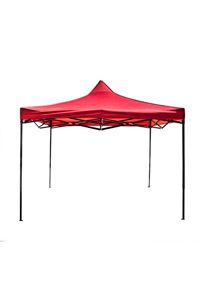 FOXMAG24 Μεταλλική σκηνή κήπου σε στυλ κιόσκι, Αδιάβροχο 3×3 μέτρα, κόκκινη