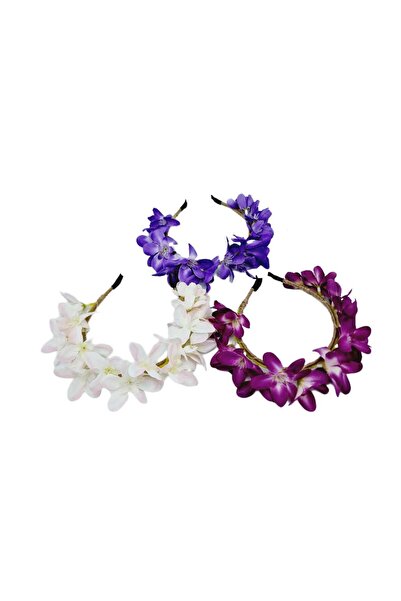 decotoys Bentiță cu flori artificiale 12/set
