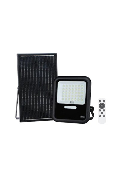 HOFF Proiector solar LED, 15 W, lumină rece, cu telecomandă, negru, IP65, ext...