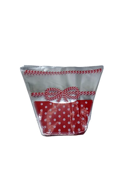 decotoys Plastic flower packaging 100/set red