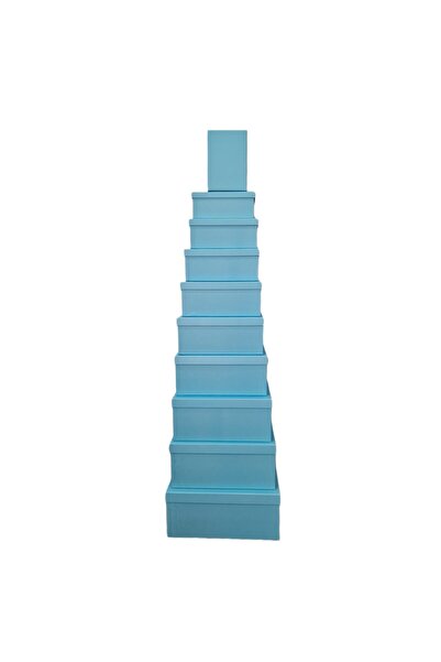 decotoys Cardboard boxes 10/set blue