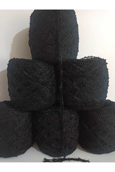 İPEK YÜN İPLİK DÜNYASI Brumel Buklet 2 Ply Knitting Yarn (Black) 100Gr