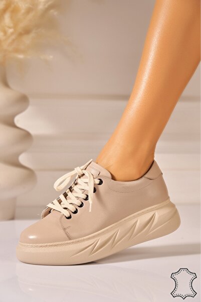 Joana Αθλητικό παπούτσι Azana Khaki από Γνήσιο Δέρμα 40