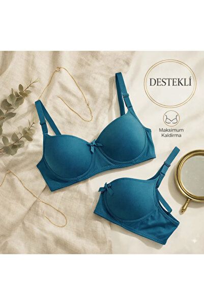 WINNERAIN Women's Petrol Green Padded Wired Bra