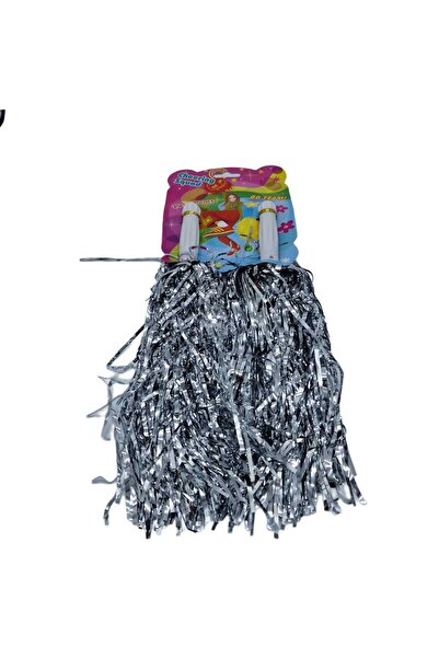 decotoys Silver cheerleading pompoms 5 sets