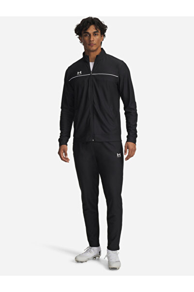 Under Armour بدلة تدريب رجالية سوداء بشعار تشالنجر