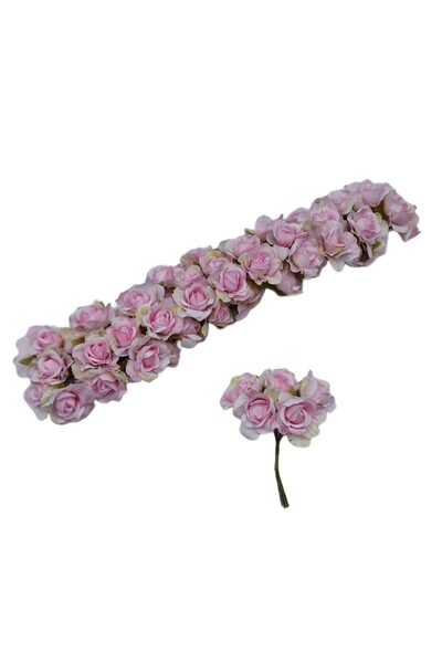 decotoys Flori artificiale 60 trandafiri roz