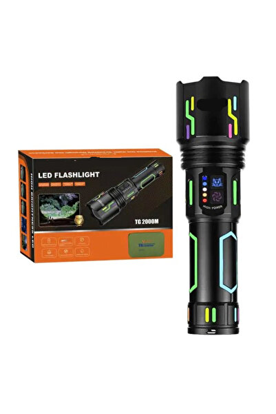 MİKİ YM G640Y 1 long range flashlight 4000 lm 32700 battery 5 lighting modes ...