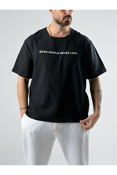 COCOPELLI Good People Black Design T-Shirt Coc2987