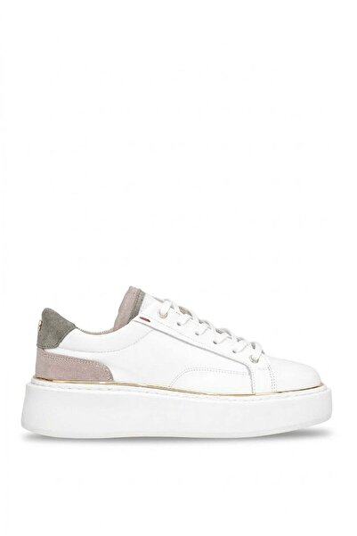 John Richardo 1247 Дамски класически кецове от естествена кожа, бели