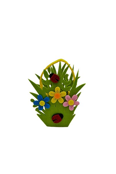 decotoys Cos pasla ghiveci cu flori 6/set