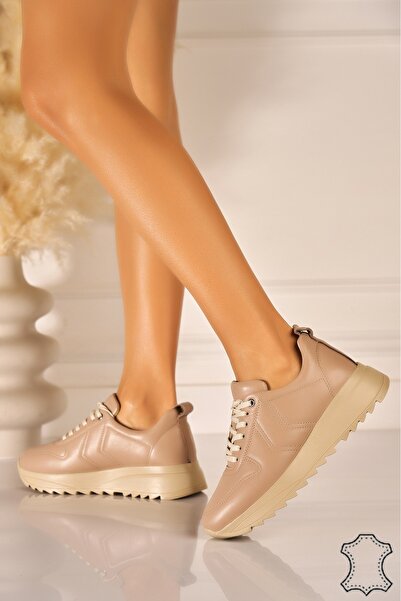 Joana Yesli Men's Genuine Leather Sneakers Khaki 40