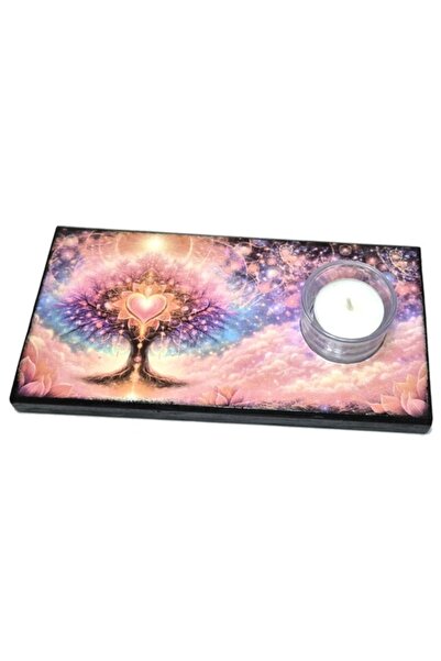 CrisArtDeco Suport de lumânare din lemn - Arborele Vieții - 090705