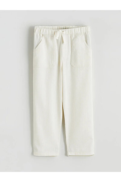 LC Waikiki Pantaloni bej pentru băiat cu talie elastică