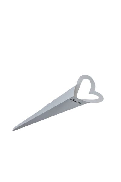 decotoys Paper packaging for white flowers heart 6/set
