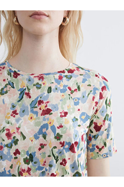 LC Waikiki Pink Floral Women's T-Shirt