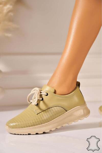 Joana Πράσινα Αθλητικό παπούτσι Eiza από Γνήσιο Δέρμα , μέγεθος 37