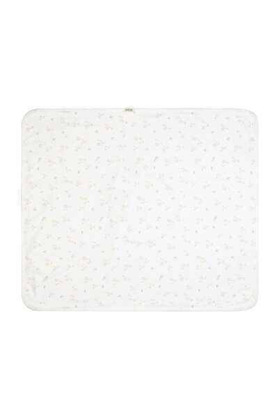 Minycenter Unisex Duck Patterned Blanket One Size Ecru