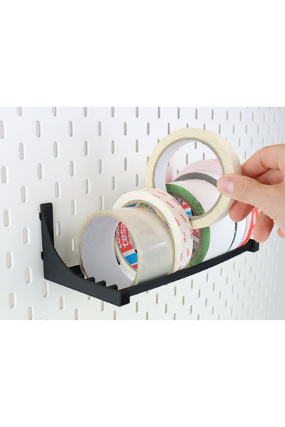 DU&ER Skadis Compatible Adjustable Tape Holder – Pegboard Shelf and Tape Orga...