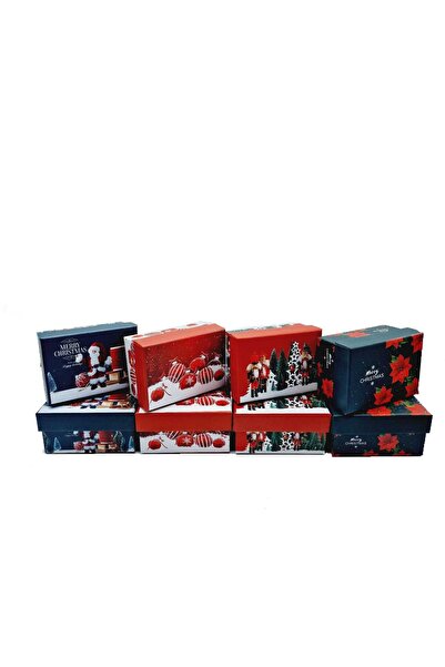 decotoys Cutii carton craciun dreptunghiulare 12 /set