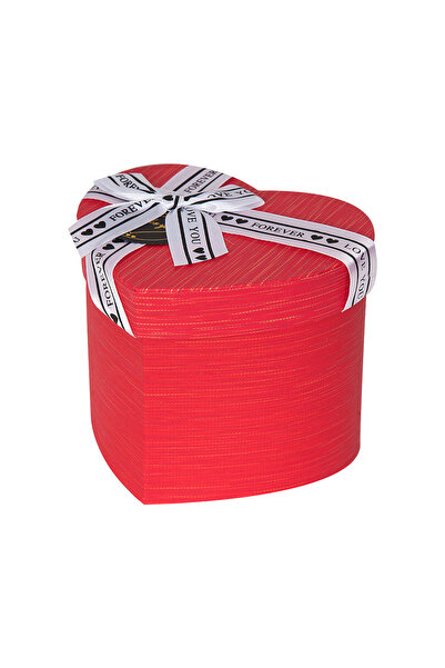 decotoys Red heart cardboard box 2/set