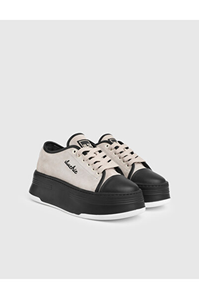 İLVİ Pantofi sport de damă Gemma Genuine piele întoarsă piele bej