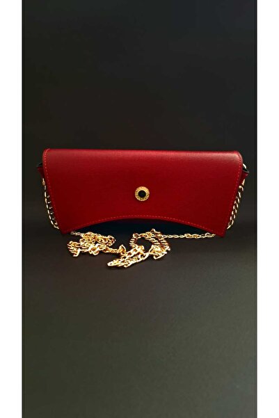 FACUTENSUD Handmade red Bag made of saffiano Leather , with an elegant remova...