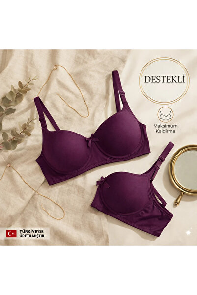 WINNERAIN Γυναικείο Μωβ Σουτιέν με ενίσχυση και ενίσχυση στον άνοιγμα