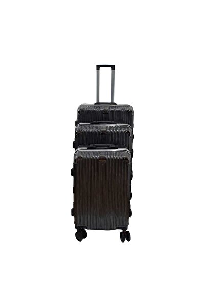 decotoys Valize negru plastic 3/set